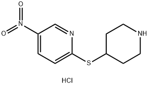 5-硝基-2-(哌啶-4-基硫基)-吡啶盐酸盐 结构式