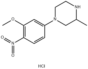 1-(3-Methoxy-4-nitro-phenyl)-3-Methyl-piperazine hydrochloride Structure