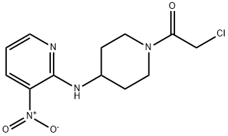 2-Chloro-1-[4-(3-nitro-pyridin-2-ylaMino)-piperidin-1-yl]-ethanone Structure