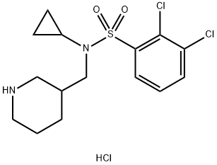 2,3-Dichloro-N-cyclopropyl-N-piperidin-3-ylMethyl-benzenesulfonaMide hydrochloride Struktur