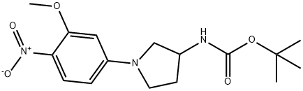 [1-(3-Methoxy-4-nitro-phenyl)-pyrrolidin-3-yl]-carbaMic acid tert-butyl ester Structure