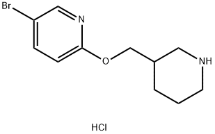 5-溴-2-(哌啶-3-基甲氧基)-吡啶盐酸盐,1417794-30-9,结构式