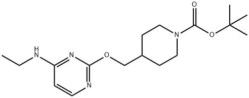 4-(4-EthylaMino-pyriMidin-2-yloxyMethyl)-piperidine-1-carboxylic acid tert-butyl ester Structure