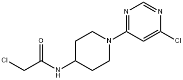 2-Chloro-N-[1-(6-chloro-pyriMidin-4-yl)-piperidin-4-yl]-acetaMide Struktur