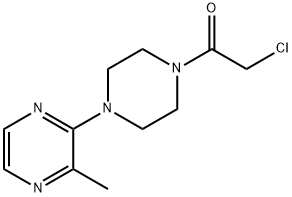 2-Chloro-1-(3'-Methyl-2,3,5,6-tetrahydro-[1,2']bipyrazinyl-4-yl)-ethanone Struktur
