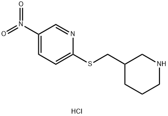 5-Nitro-2-(piperidin-3-ylMethylsulfanyl)-pyridine hydrochloride Struktur