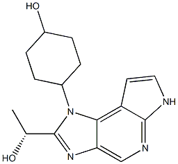 (1S,4s)-4-(2-((R)-1-hydroxyethyl)iMidazo[4,5-d]pyrrolo[2,3-b]pyridin-1(6H)-yl)cyclohexanol Structure