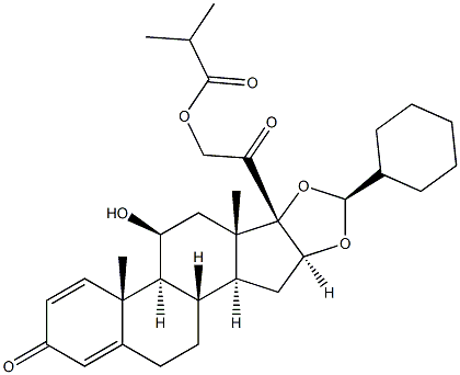 141845-81-0 [11BETA,16ALPHA(S)]-16,17-[(环己基亚甲基)双(氧基)]-11-羟基-21-(2-甲基-1-氧代丙氧基)-孕-1,4-二烯-3,20-二酮