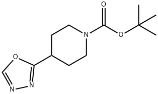 4-(1,3,4-恶二唑-2-基)-1-哌啶羧酸叔丁酯 结构式