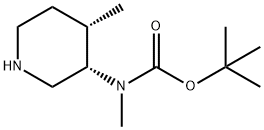 (3S,4S)-3-(N-BOC-N-メチルアミノ)-4-メチルピペリジン 化学構造式