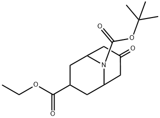 Methyl 9-Boc-7-oxo-9-azabicyclo[3.3.1]nonane-3-carboxylate 化学構造式