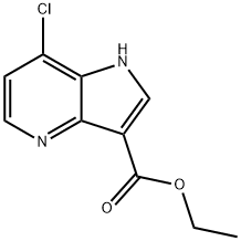 1H-ピロロ[3,2-B]ピリジン-3-カルボン酸, 7-クロロ-, エチルエステル 化学構造式
