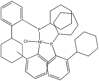 Chlorobis(dicyclohexylphenylphosphino)(2-Methylphenyl)nickel(II) Structure