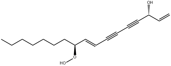 (3R,10S,8E)-10-Hydroperoxy-1,8-heptadecadiene-4,6-diyn-3-ol Structure