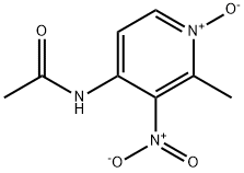 4-乙酰氨基-2-甲基-3-硝基吡啶氮氧化物 结构式