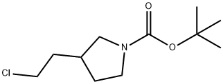 3-(2-氯乙基)吡咯烷-1-甲酸叔丁酯,1420811-53-5,结构式