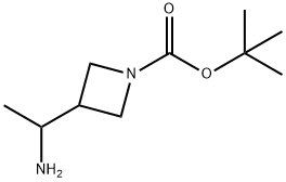 3-(1-アミノエチル)アゼチジン-1-カルボン酸TERT-ブチル 化学構造式