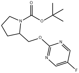 tert-butyl 2-(((5-fluoropyriMidin-2-yl)oxy)Methyl)pyrrolidine-1-carboxylate Structure