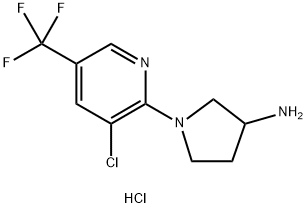 1-(3-氯-5-三氟甲基-吡啶-2-基)-吡咯烷-3-基胺盐酸盐,1420993-35-6,结构式