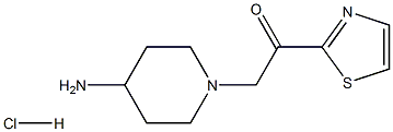 2-(4-AMino-piperidin-1-yl)-1-thiazol-2-yl-ethanone hydrochloride 化学構造式