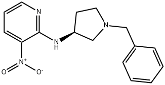 ((S)-1-苄基-吡咯烷-3-基)-(3-硝基-吡啶-2-基)-胺,1421013-34-4,结构式