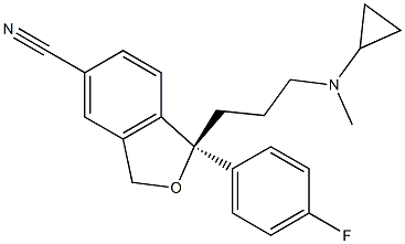 (S)-1-[3-(环丙基-甲基-氨基)-丙基]-1-(4-氟-苯基)-1,3-二氢-异苯并呋喃-5-甲腈, 1421026-41-6, 结构式