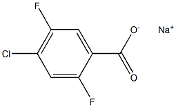 4-クロロ-2,5-ジフルオロ安息香酸ナトリウム 化学構造式