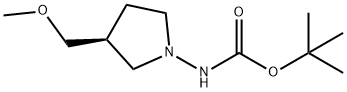 (S)-tert-butyl (3-(MethoxyMethyl)pyrrolidin-1-yl)carbaMate 化学構造式