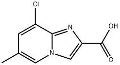 8-クロロ-6-メチル-イミダゾ[1,2-A]ピリジン-2-カルボン酸 化学構造式