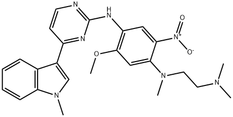 1,4-BenzenediaMine, N1-[2-(diMethylaMino)ethyl]-5-Methoxy-N1-Methyl-N4-[4-(1-Methyl-1H-indol-3-yl)-2-pyriMidinyl]-2-nitro- Structure