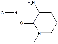 3-アミノ-1-メチルピペリジン-2-オン塩酸塩 化学構造式