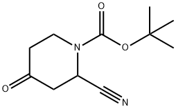 (S)-tert-butyl 2-cyano-4-oxopiperidine-1-carboxylate 结构式