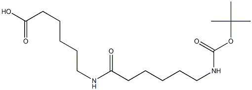 13-tert-butyloxycarbonylaMino-8-oxo-7-azatridecanoic acid 化学構造式