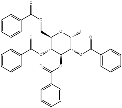 a-D-glucopyranosyl iodide, tetrabenzoate (9CI) Structure