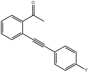 1-( 2 - (( 4-氟苯基)乙炔基)苯基)乙酮, 1426258-82-3, 结构式