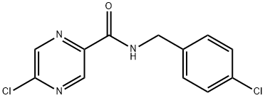 5-Chloro-N-(4-chlorobenzyl)pyrazine-2-carboxaMide 化学構造式