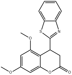 4-(benzo[d]thiazol-2-yl)-5,7-diMethoxychroMan-2-one,1427192-75-3,结构式