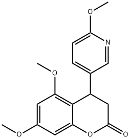 5,7-diMethoxy-4-(6-Methoxypyridin-3-yl)chroMan-2-one Structure