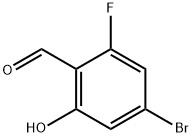 4-ブロモ-2-フルオロ-6-ヒドロキシベンズアルデヒド 化学構造式