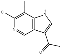 3-Acetyl-6-chloro-7-Methyl-5-azaindole 化学構造式