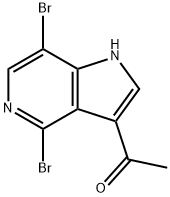 3-Acetyl-4,7-dibroMo-5-azaindole 化学構造式