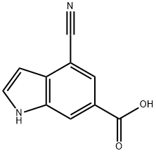 4-Cyano-1H-indole-6-carboxylic acid Structure