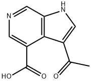 3-Acetyl-6-azaindole-4-carboxylic acid 结构式