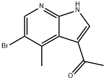 3-Acetyl-5-broMo-4-Methyl-7-azaindole 化学構造式