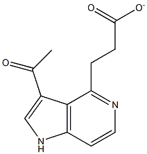 3-Acetyl-5-azaindole-4-ethyl carboxylate 结构式