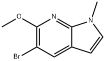 5-BroMo-1-Methyl-6-Methoxy-7-azaindole Struktur