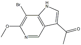 3-Acetyl-7-broMo-6-Methoxy-5-azaindole 结构式