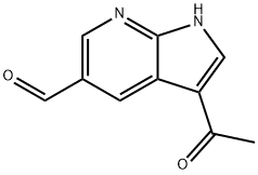 3-Acetyl-7-azaindole-5-carbaldehyde 化学構造式