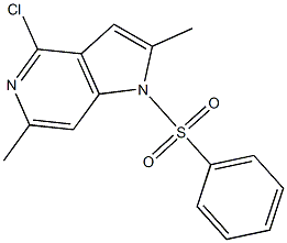 1-Benzenesulfonyl-4-Chloro-2,6-diMethyl-5-azaindole Structure