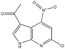 3-Acetyl-6-chloro-4-nitro-7-azaindole Struktur